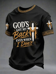 Men's Christian Cross Print Tee