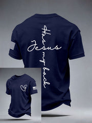 Men's Jesus Has My Back Print T-Shirt
