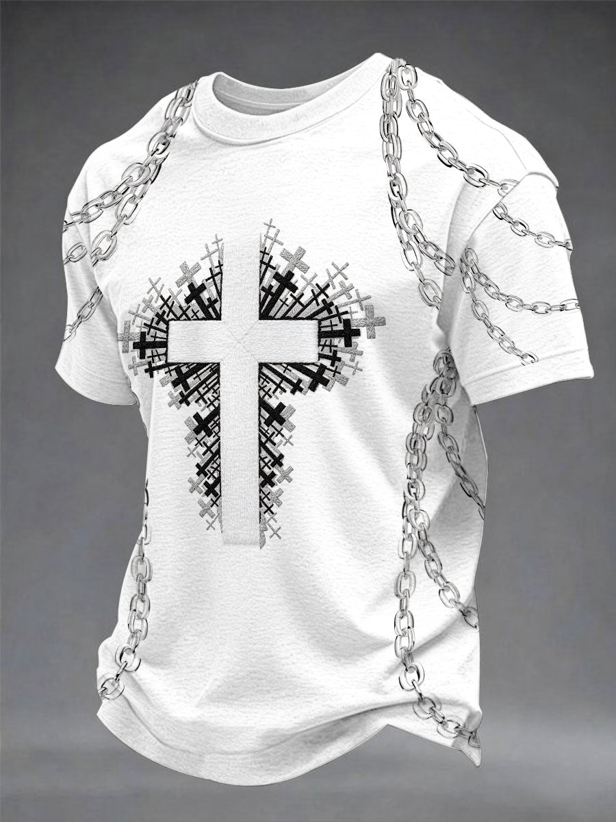 Men's Faith Print Casual Unisex T-shirt