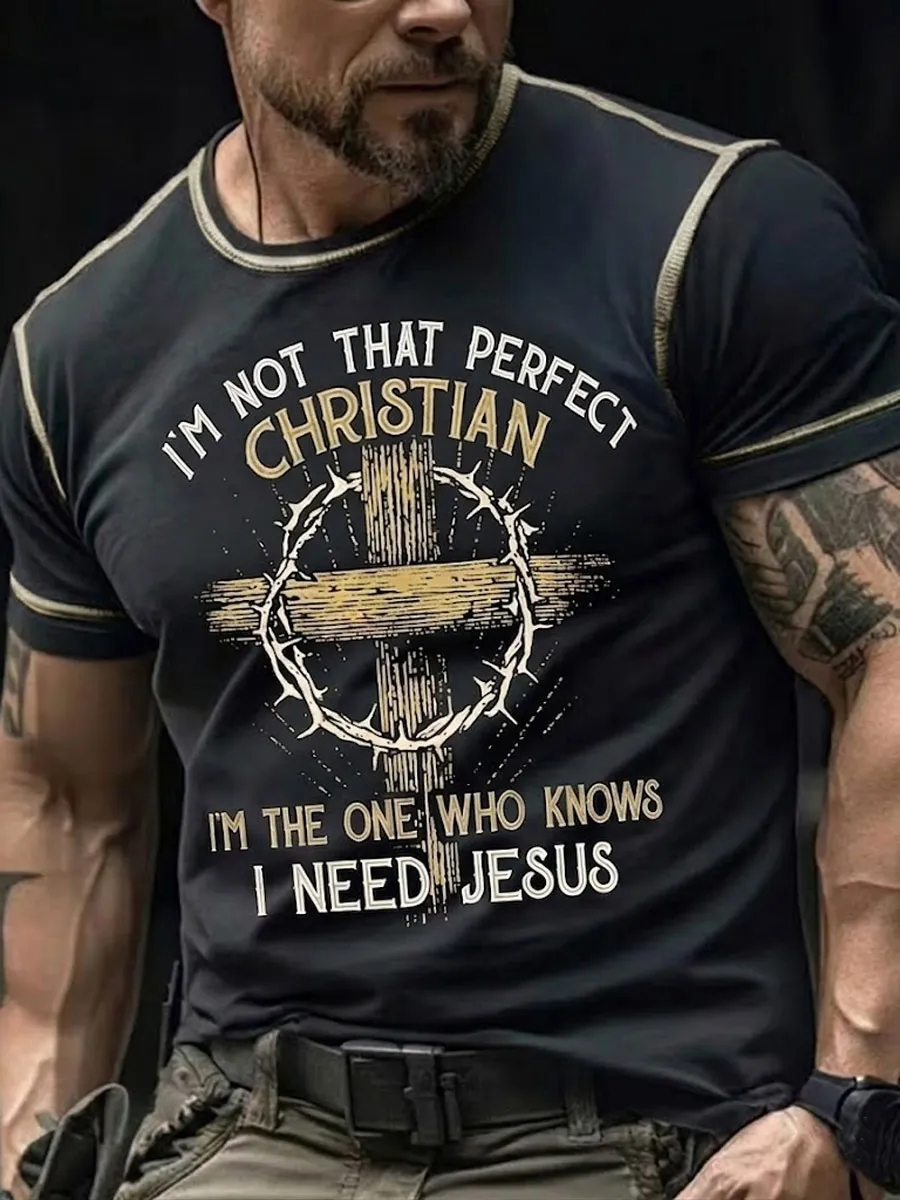Men's I'm Not That Perfect Christian Short Sleeves T-shirt