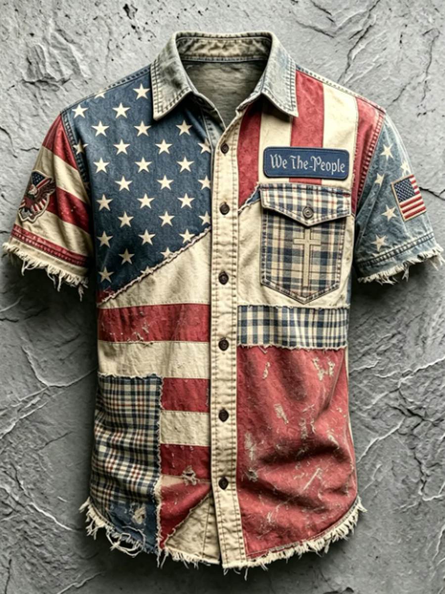 Men's 250Th Anniversary National Faith Print Shirt