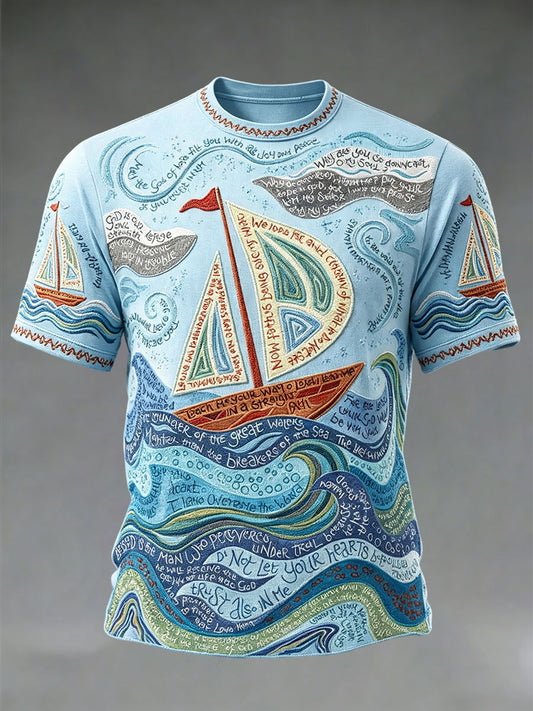 Men's Faith Print Casual T-Shirt