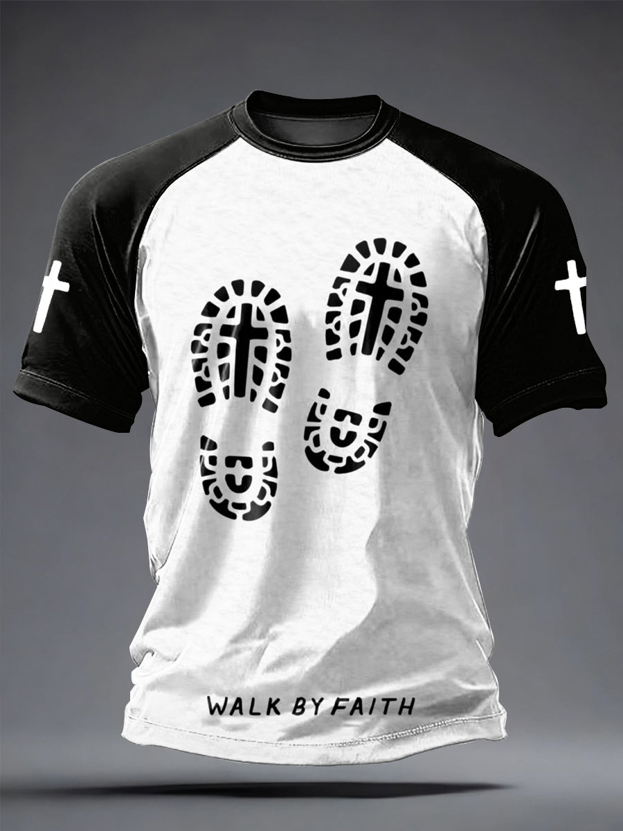 Men's Faith Printed Casual short sleeves t-shirt