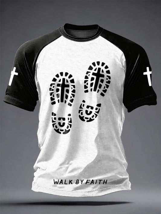 Men's Faith Printed Casual short sleeves t-shirt