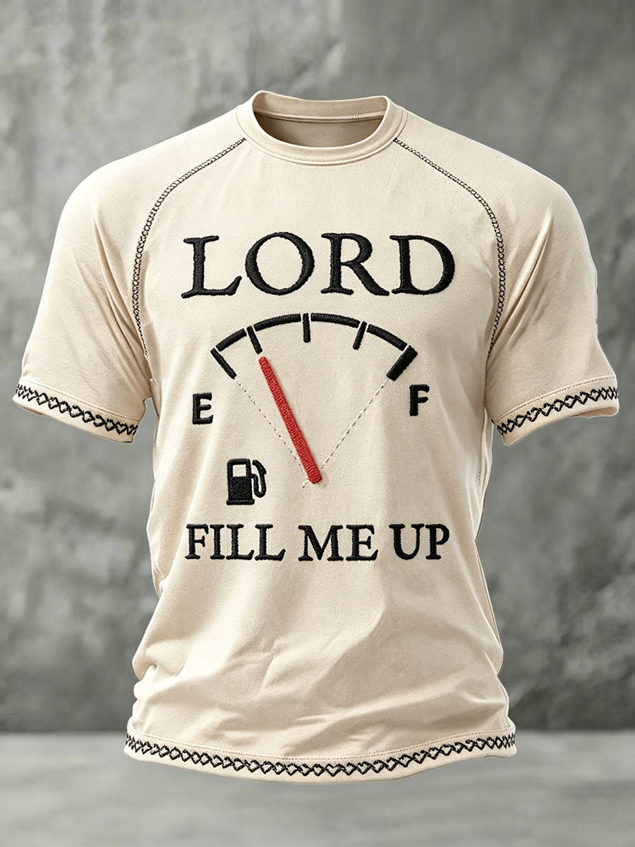 Men's Funny Christ Print Casual T-shirt