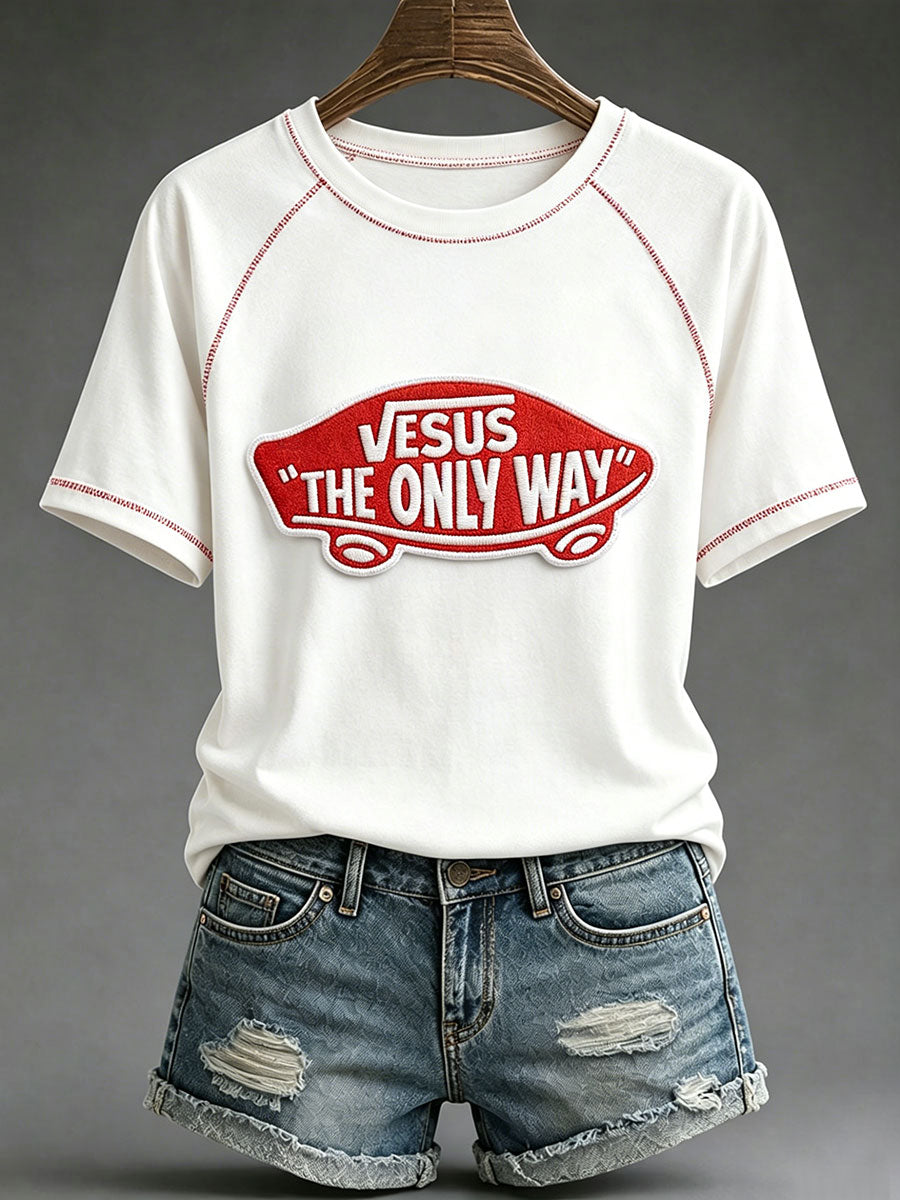 Women's Funny Christ Print Casual T-shirt