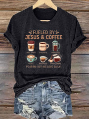 Women's Funny Christian Jesus Print Casual Tee