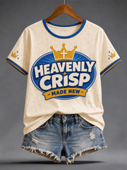 Women's  Funny Christian Jesus Print Casual Tee