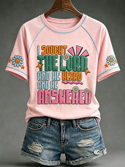 Women's "I sought the lord and he heard and he answered" T-shirts