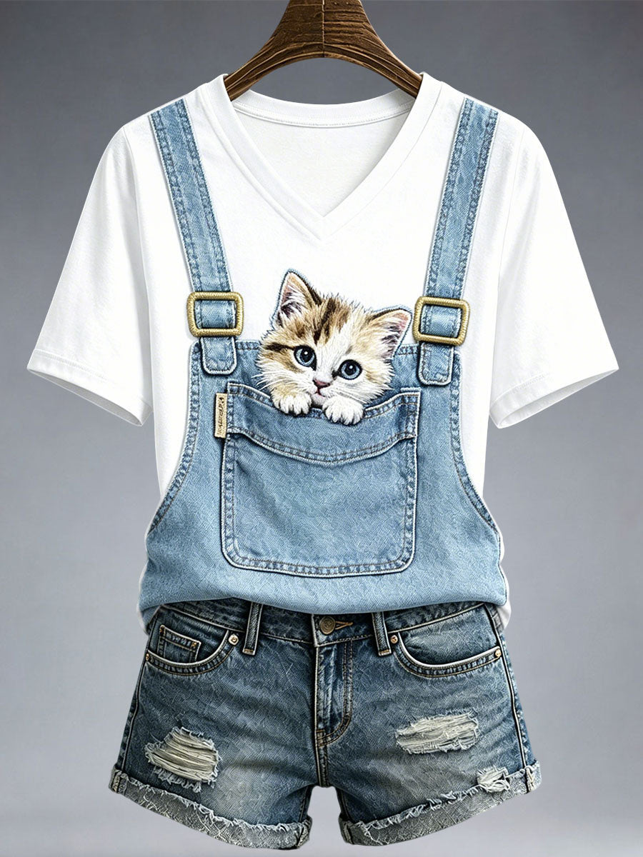 Women's Lovely Cat T-Shirt