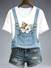 Women's Lovely Cat T-Shirt