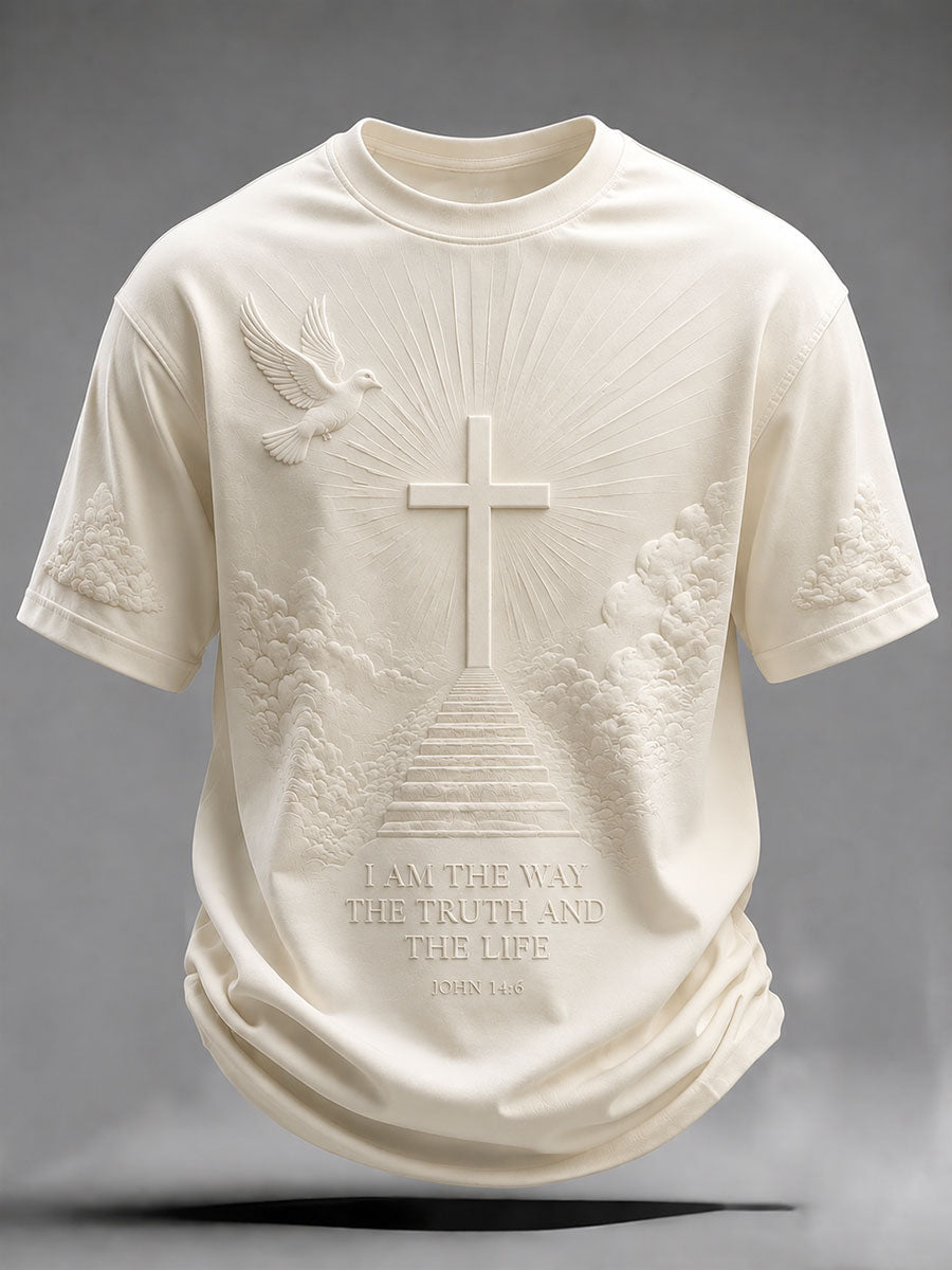 Men's Faith Print Casual Unisex T-shirt