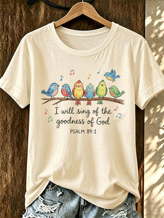 Women's I Will Sing Of The Goodness Of God Short-sleeved T-shirt