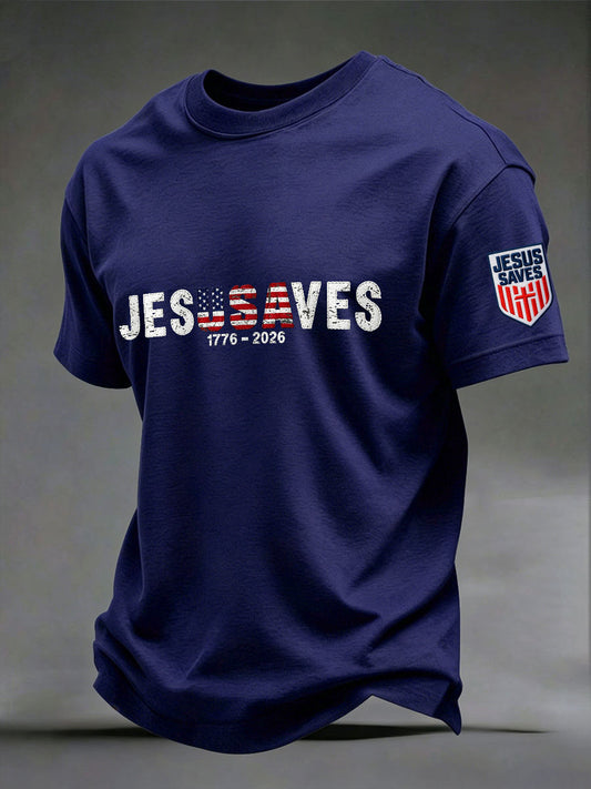 Men's 'Jesus Saves USA' T-shirts