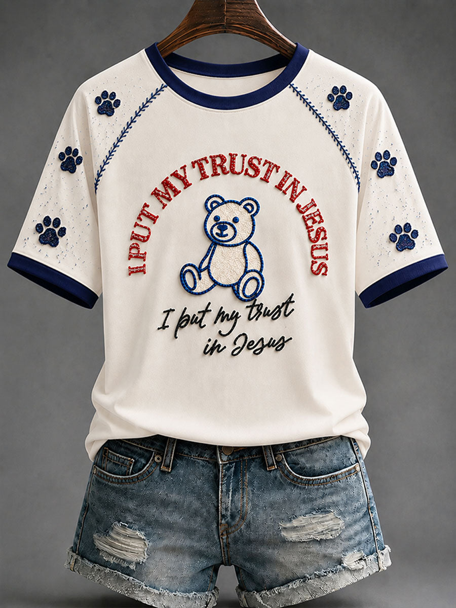 Women's "I Put My Trust In Jesus” Faith Casual T-shirt
