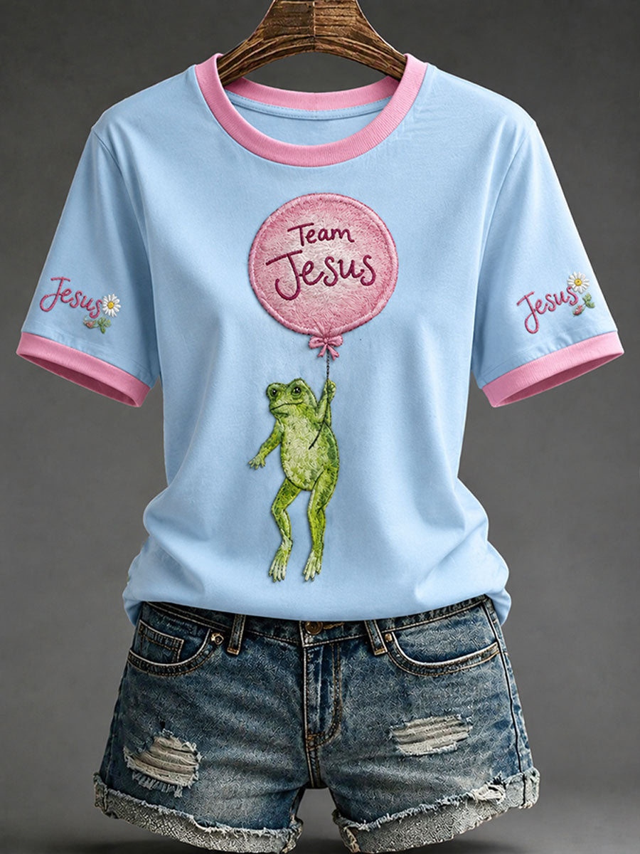 Women's“Team Jesus” Faith Casual T-shirt
