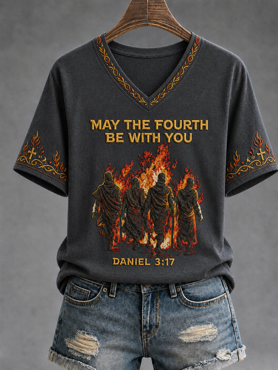 Women's Christian May The Fourth Be With You  Short Sleeve T-shirt