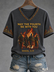 Women's Christian May The Fourth Be With You  Short Sleeve T-shirt