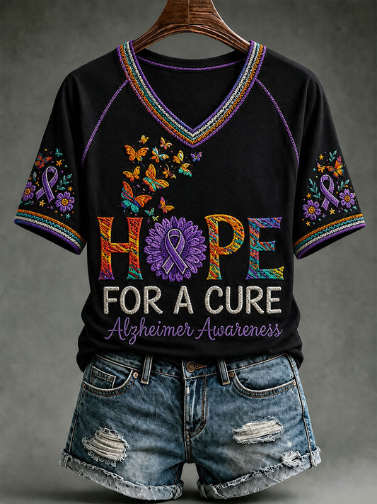 Women's Hope For A Cure Alzheimer's Awareness T-shirt