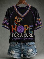 Women's Hope For A Cure Alzheimer's Awareness T-shirt