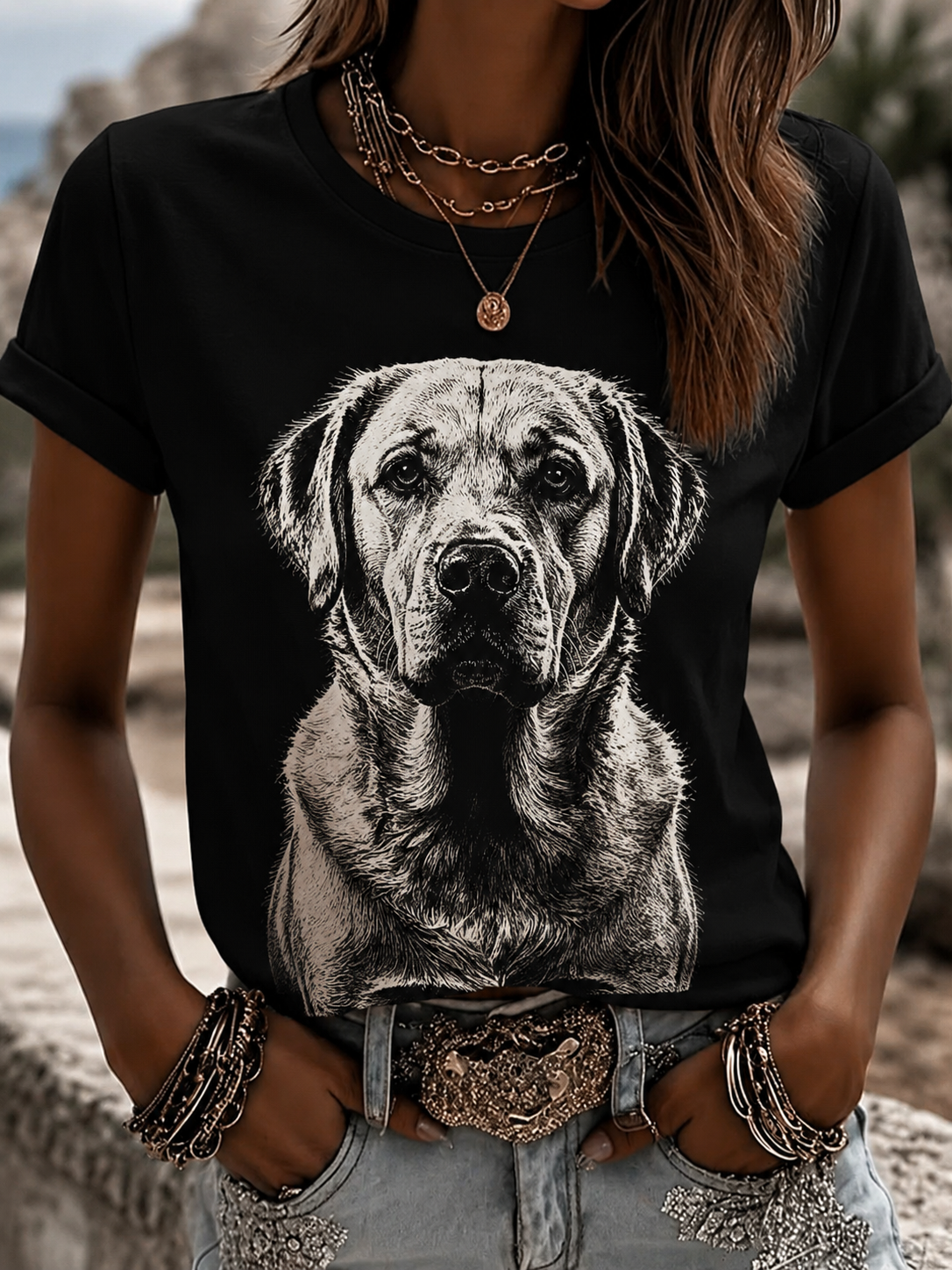 Women's Labrador Retriever Short-sleeved T-shirt