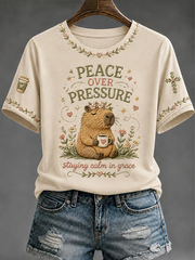 Women's Casual Faith-Inspired Graphic short-sleeved T-shirt