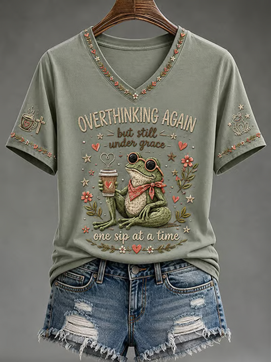 Women's Casual Faith-Inspired Graphic short-sleeved T-shirt