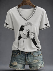 Women's Faith Printed V-neck T-shirt