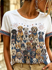 Women's Dog Printed T-shirt