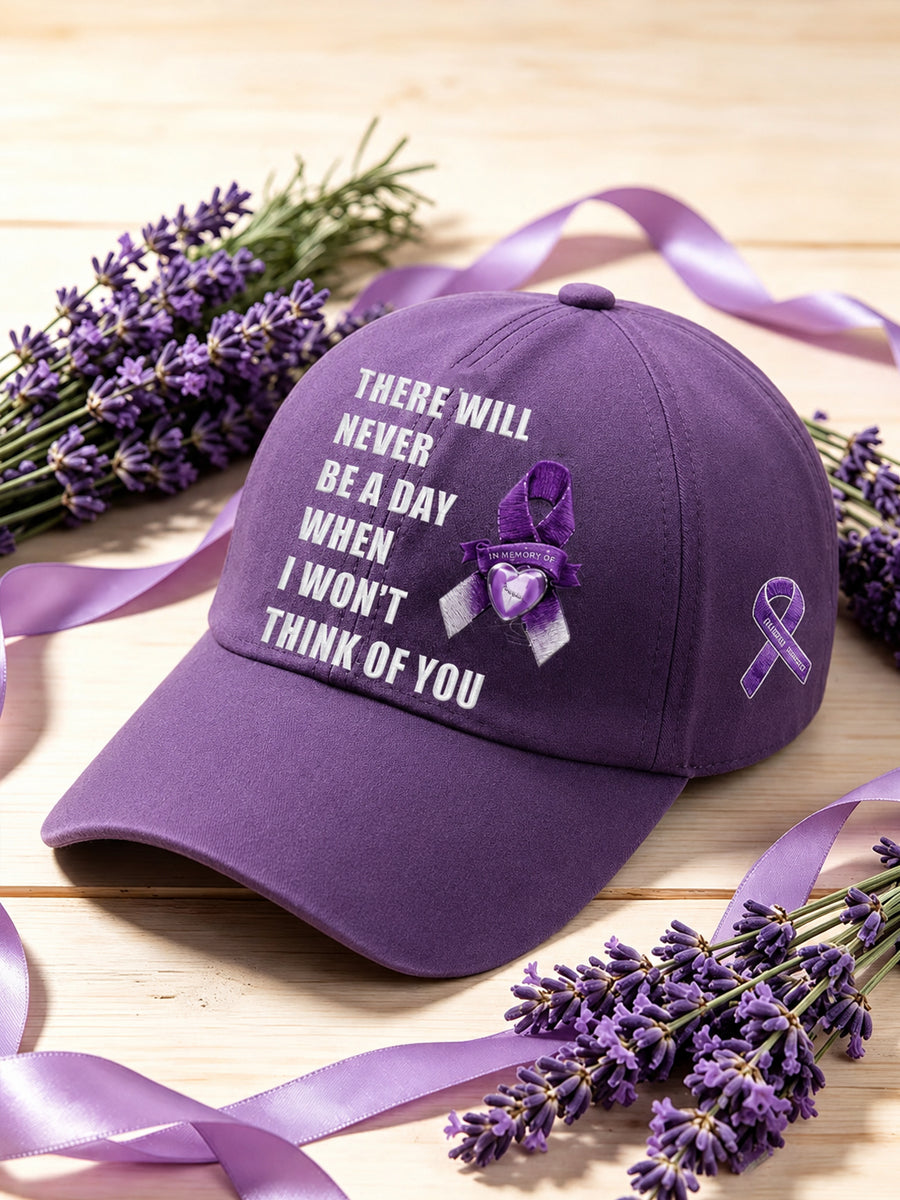 Unisex Overdose Awareness Purple Ribbon Design Print Hat
