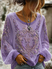 Women's Alzheimer's Disease Cotton-Linen Shirt