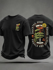 Men's Halloween Monster Cocktail Casual T-Shirt