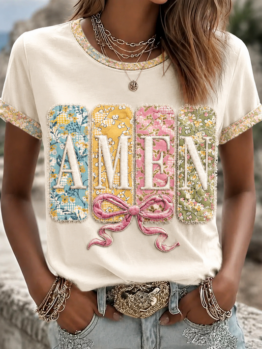Women's Amen Short-sleeved T-shirt