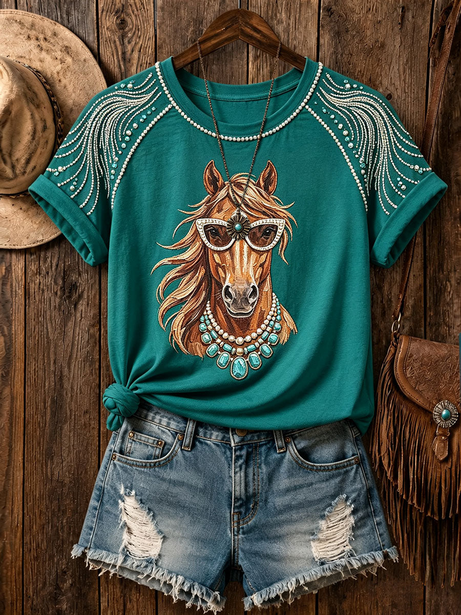 Women's Western Horse Casual T-Shirts