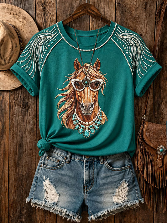 Women's Western Horse Casual T-Shirts