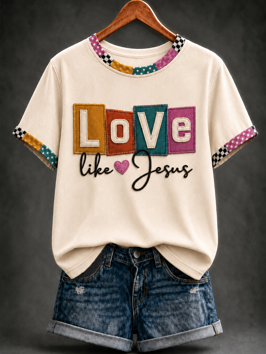 Women's Christian Love Like Jesus Short Sleeve T-shirt