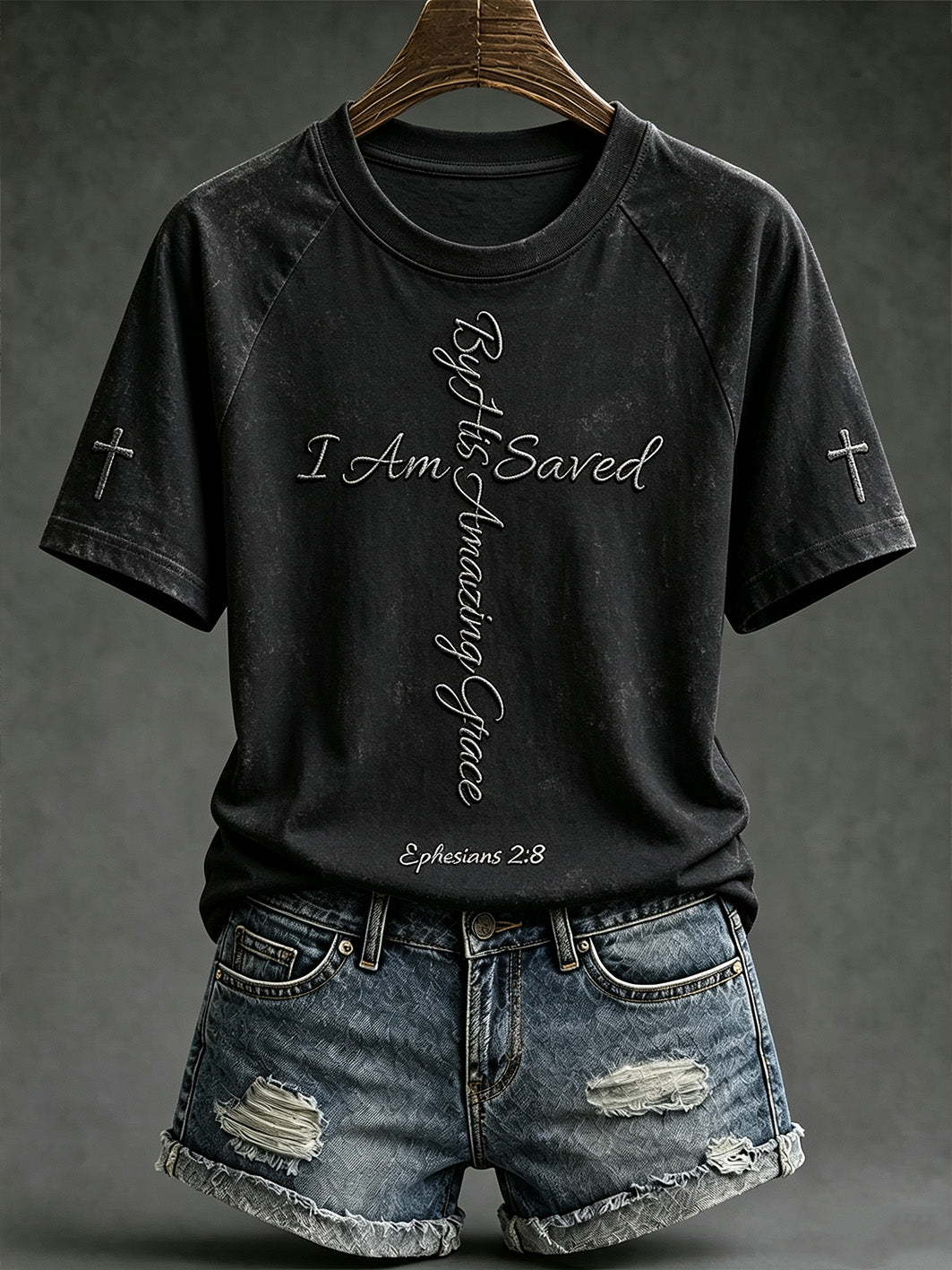 Women's Faith Theme Print Pattern Printed Leisure Round Neck T-shirt