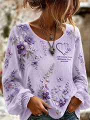 Women's Alzheimer's Disease Cotton-Linen Shirt