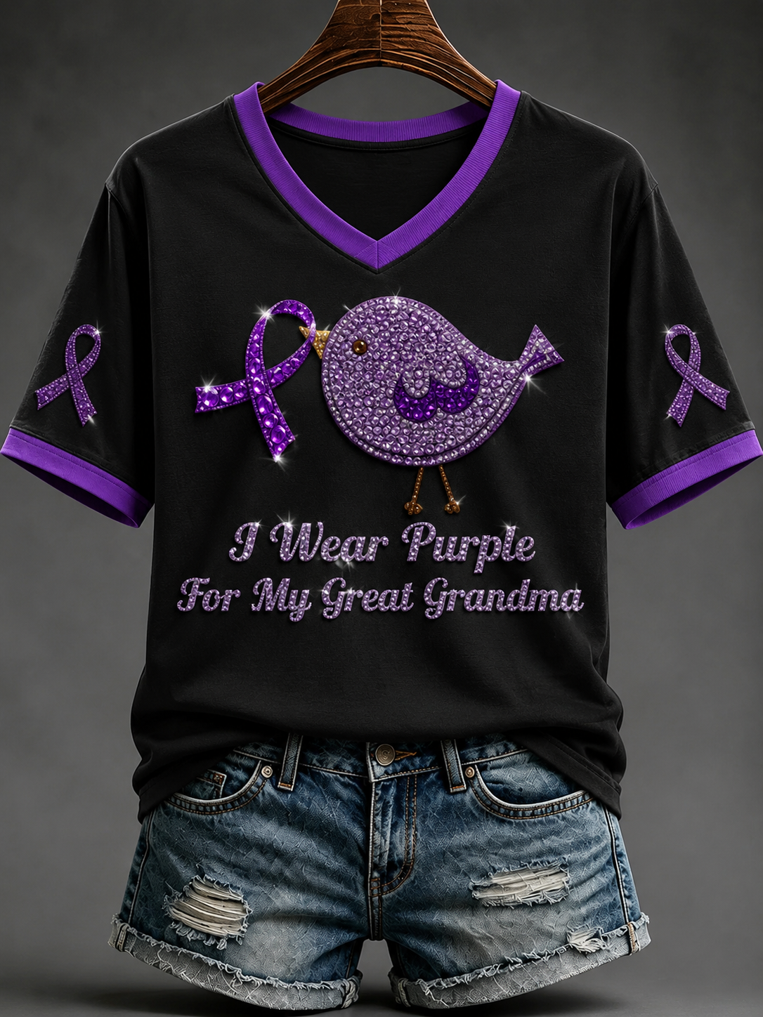 Women's Alzheimer's Disease Short-sleeved T-shirt
