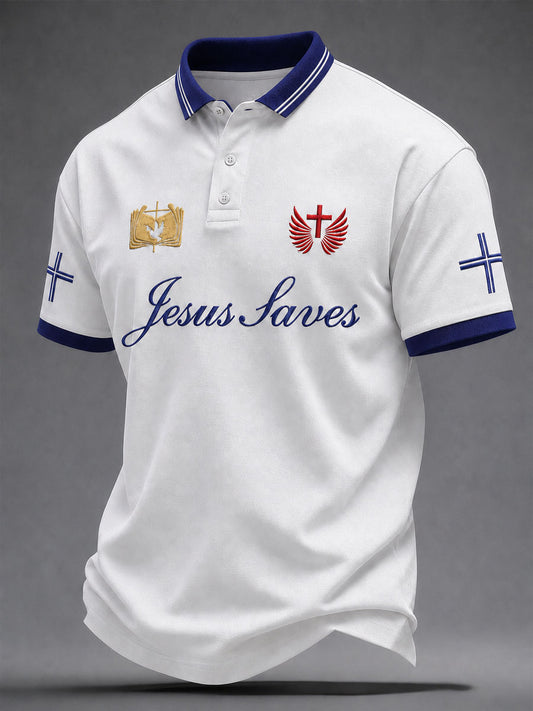 Men's 'Jesus Saves' Printed Casual Top
