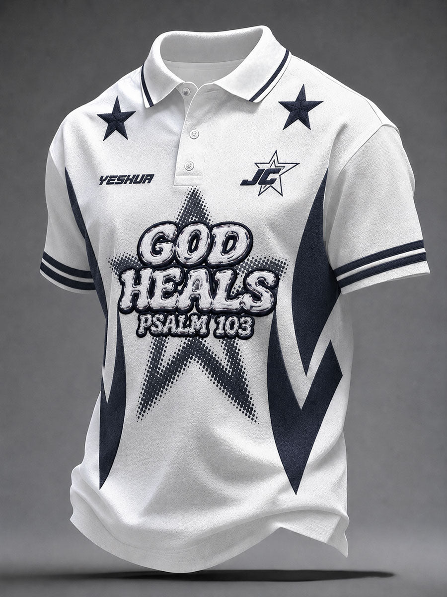Men's God Heals Printed Casual Top