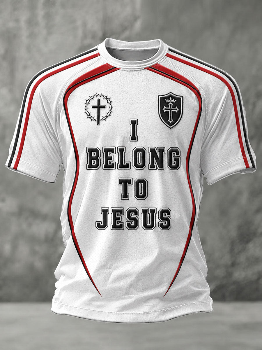 Men's 'I Belong To Jesus' Printed Casual T-Shirt
