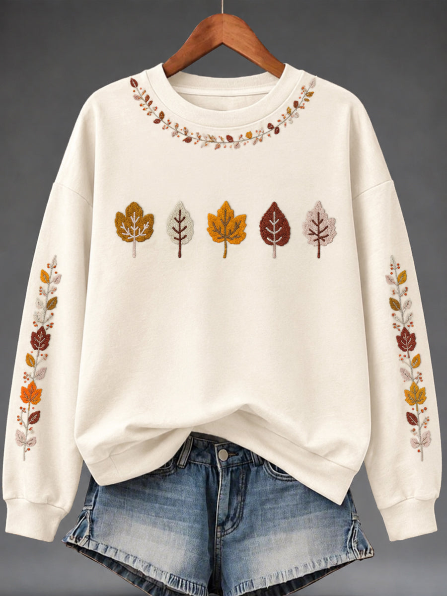 Women's Autumn Art Print Sweatshirt