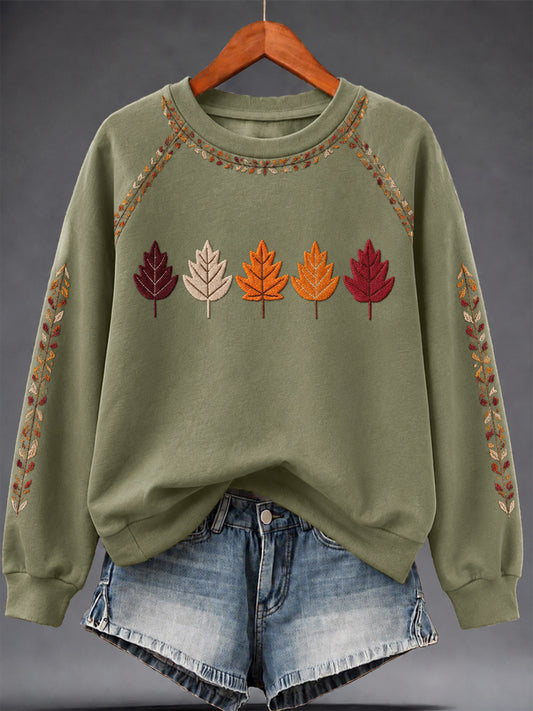 Women's Autumn Art Print Sweatshirt