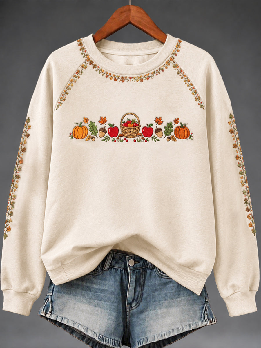 Women's Autumn Art Print Sweatshirt