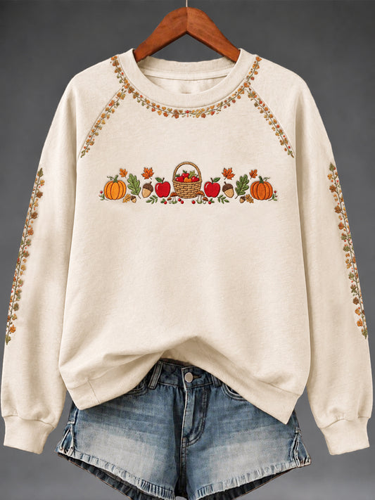 Women's Autumn Art Print Sweatshirt