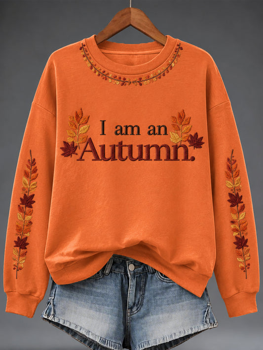 Women's Autumn Art Print Sweatshirt