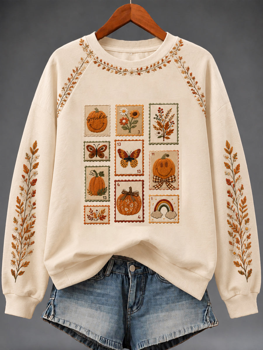 Women's Autumn Art Print Sweatshirt