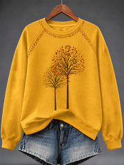 Women's Autumn Art Print Sweatshirt