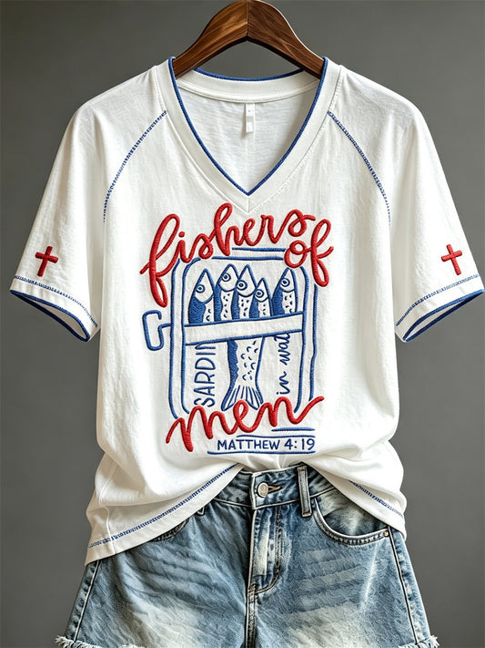 Women's Fishers of Men Canned Sardines Print short-sleeved T-shirt